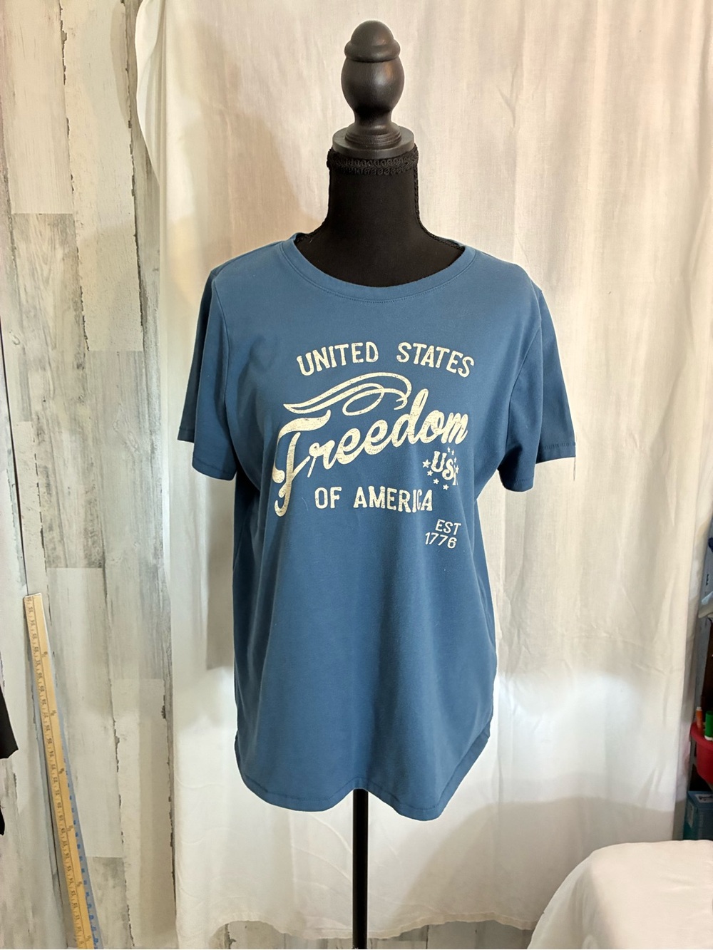Sonoma Blue Short Sleeve Graphic Tee - Cream Lettering